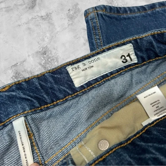 rag & bone Blue Boyfriend Jeans - Picture 9 of 15